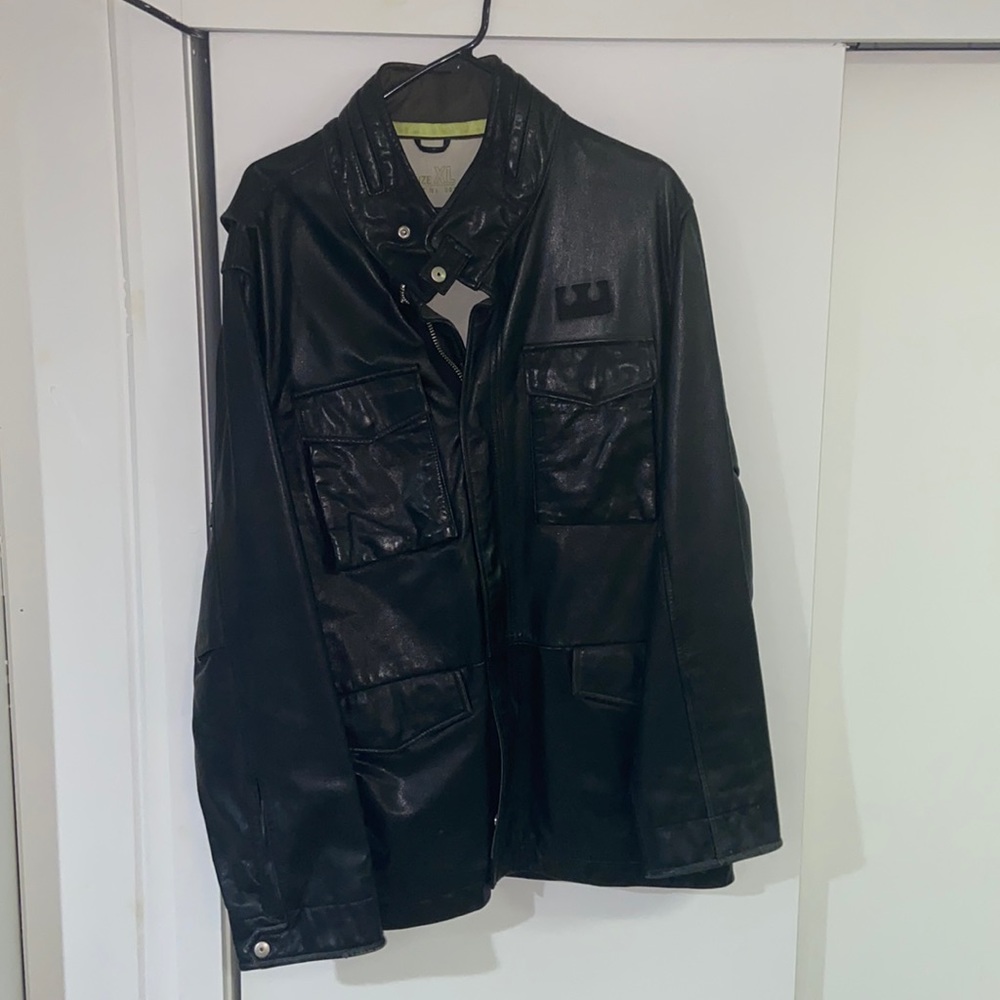 Vintage Greyson NY leather military field jacket size xl fits like a large